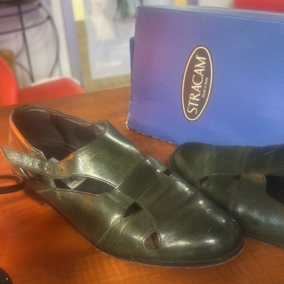 Stracam Men Shoes Loafers Slip-Ons Brown Leather Made in Italy, Size US 10.5 - Picture 2 of 11